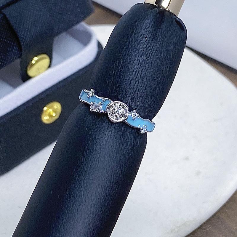 Flower Series Open Ring Temperament Personality Niche Design Light Luxury High-End Ring