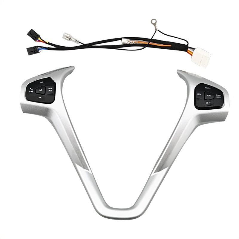 Powerful Cruise Switch Button Blue LED With Steering Wheel Trim Frame Harness For Ford Fiesta MK7 MK8 Escort Ecosport 13-15 Cars