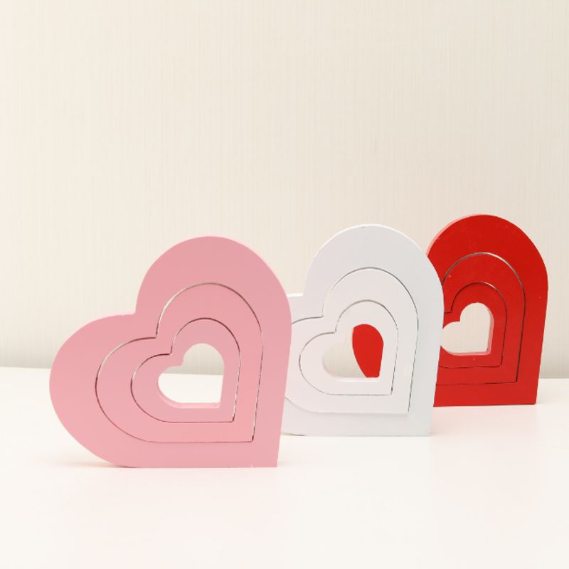 Love Nested Ornaments Hot Selling Valentine's Day Gifts Wooden Craftsmanship LOVE Decoration Home Wedding DIY