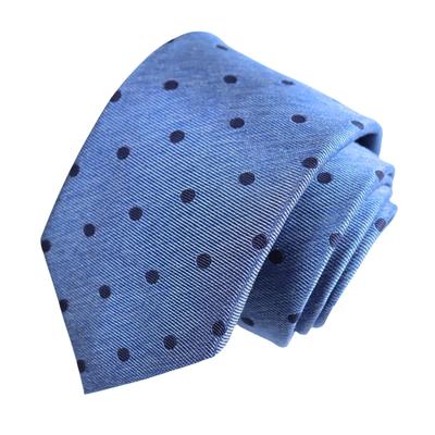 [Michiko London] Brand Necktie, Gift Box Included, Italian Fabric, Made In Japan, Dot Pattern, Silk & Cotton, Gift, Present, Men's & Women's, Unisex,