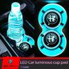 2 Adet Araba LED Akıllı Su Bardağı Altlığı USB Işıklı İçecek Tutucu Bardak Altlığı Alfa Romeo Logolu 155 156 159 Giulia Mito Stelvio 4C GT Spider için