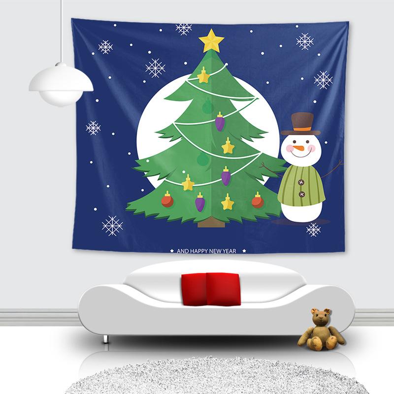 Amazon Weihnachten und Neujahr Cartoon Wandteppich Hänge Tuch