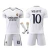 Kids Sportswear Real Madrid Mbappe Soccer Jersey Polyester 130-140cm White