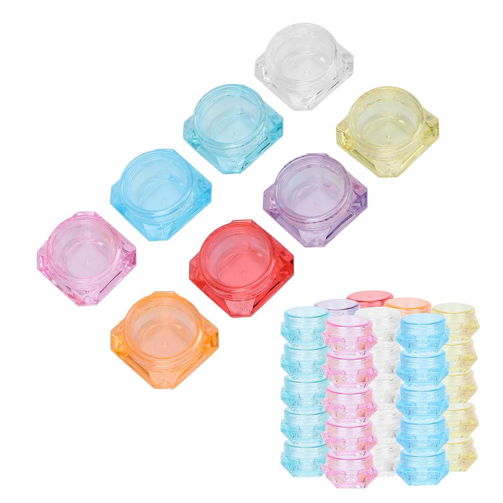 40Pcs Sample Containers 3ml 8 Different Colors Good Airtightness Exquisite Portable Makeup Container for Travel