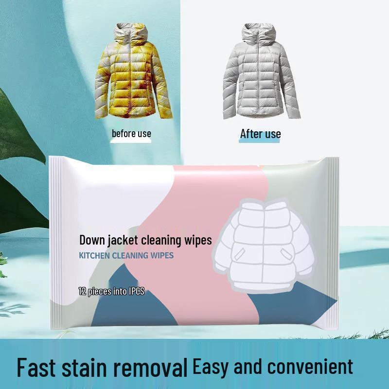 Dry Cleaning Wipes: No-Wash Oil & Stain Remover for Down Jackets