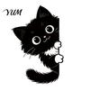Cute Cat Light Switch Decals Glow in The Dark Black Wall Sticker, Luminous Self-Adhesive Waterproof Plates for Renters Decal, Decorative Room