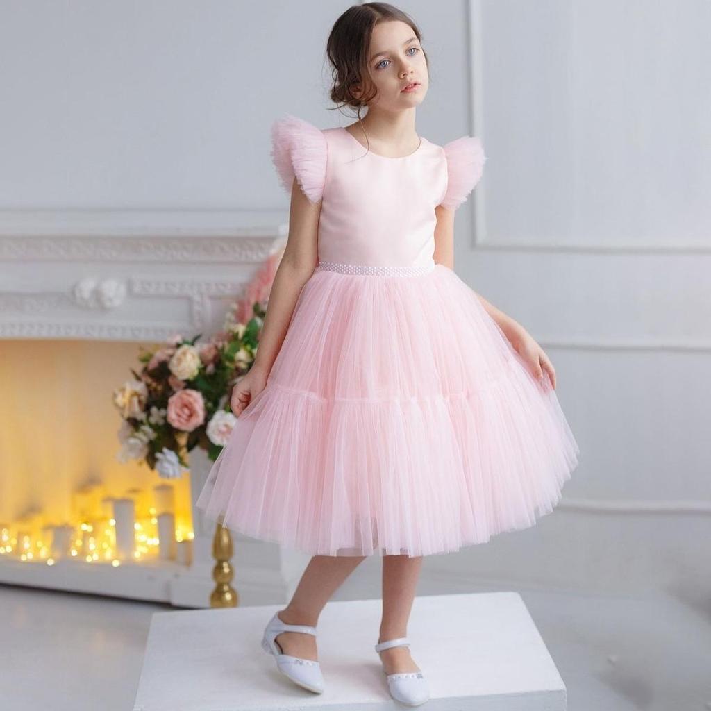 End-of-Season Clearance: Girls' Princess Tulle Evening Dress – Fashionable Performance Wear