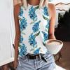 Fashion Summer Flower 3D Print Tank Tops Women Harajuku Streetwear Oversized O-Neck Vest Off Shoulder Sleeveless Woman Camisole