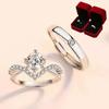 Moissanite Diamond Ring, Imitation Diamond Women'S Light Luxury, Niche High-End Delicate Ring