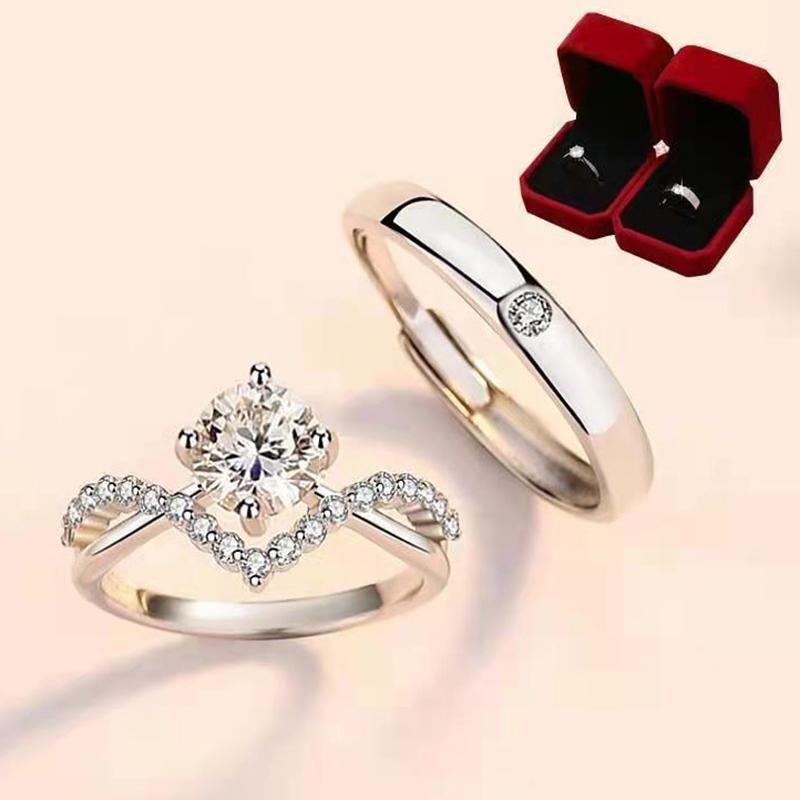 Moissanite Diamond Ring, Imitation Diamond Women'S Light Luxury, Niche High-End Delicate Ring
