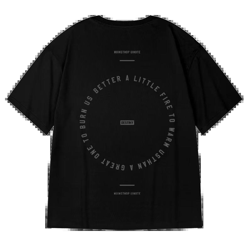 Men's Plus Size Trendy Short Sleeve Loose T-shirt - Summer Half Sleeve 300 Jin
