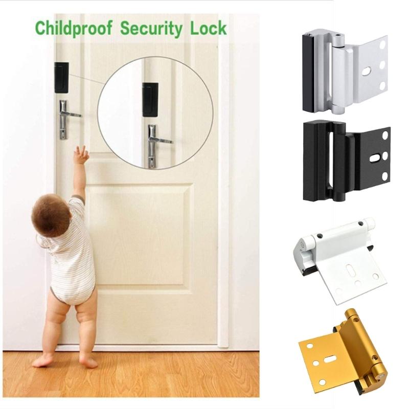 Enhances Safety Door Lock Set Heavy Duty Door Lock Child Safe Door Reinforcement Lock Upgrades for Inward Swing Door