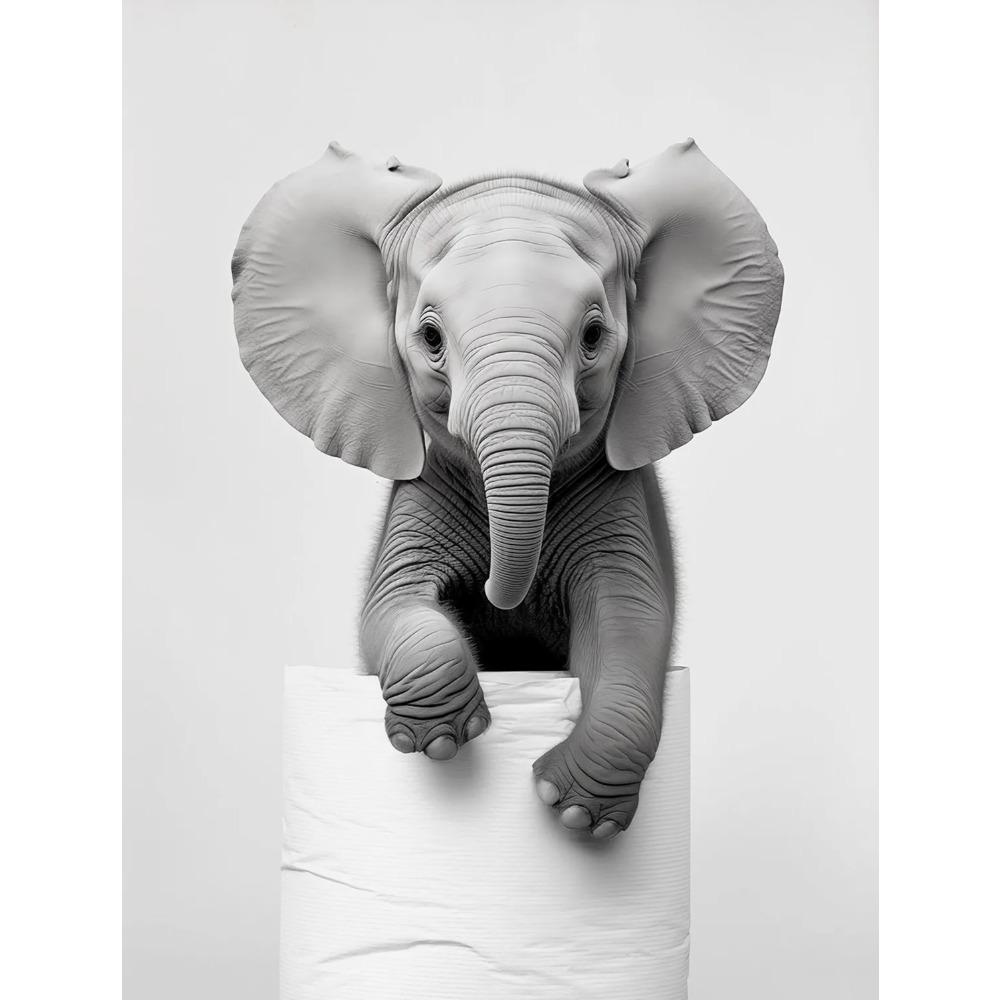 Schwarz-Weiß Tier Badezimmer Poster Eule Weihnachts-Countdown Otter Drucke Leinwand Malerei Wandkunst Bild Heim Badezimmer Dekor