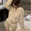 Winter New Imitation Mink Hair Celebrity Fur Women's Short Hooded Thickened Light Fluffy Coat