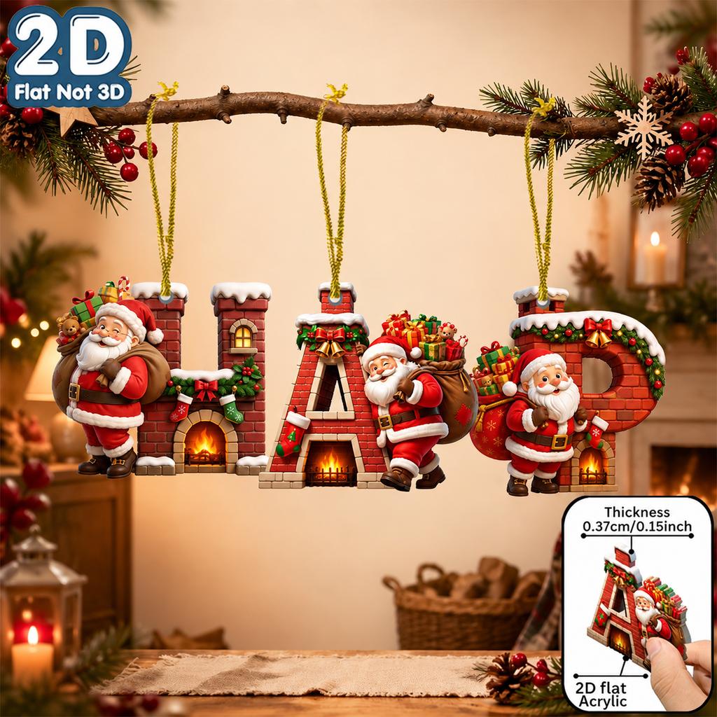 2d Flat Ornament Acrylic Acrylic Decorative Pendant Christmas Pendant Fade Resistant Acrylic Hanging Decoration For Holiday