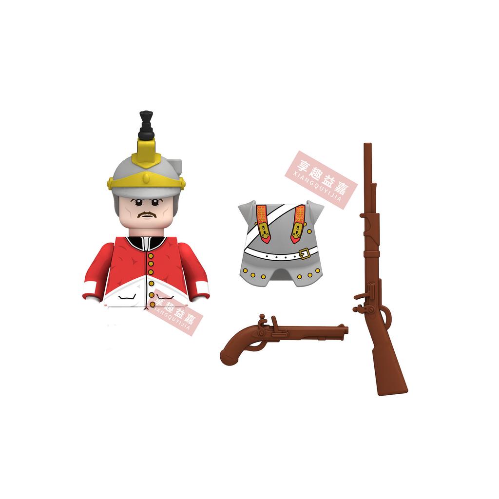 Military affairs Napoleon French Cuirassier Dragoon Building Blocks Model Bricks mini Action toy Figures Toy gift for children