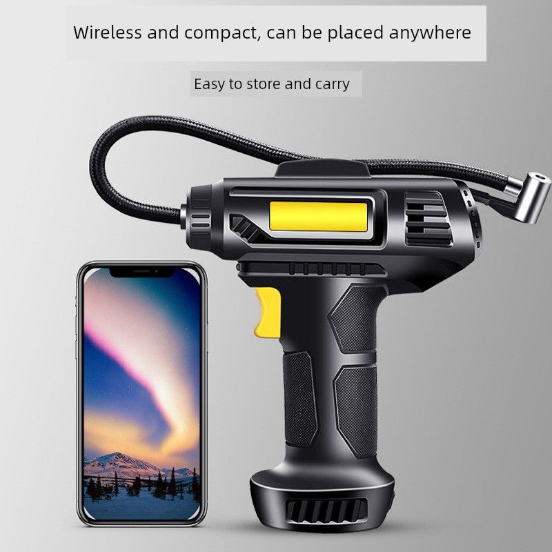 Car Air Pump, Portable Multi-Functional 12V220V High-Pressure Tire Electric Air Pump for Automobiles