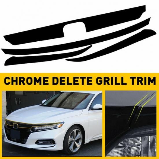Front Grille Chrome Delete Blackout Precut Vinyl For Trim Honda Accord 2018-