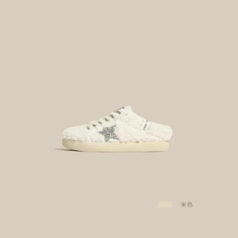 

Mao Mao shoes women s outer wear 2025 new autumn and winter women s shoes in plush star board shoes women s white shoes plush single shoes 35