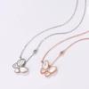 S925 Sterling Silver Butterfly Necklace with Mother-of-Pearl & Diamonds - Elegant French Style for Women, Xiaohongshu Recommended Trend.