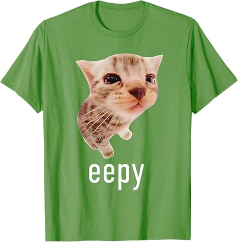 Eepy Cat Silly Sleepy Cat Meme TShirt Womens Fashion Kitty Lover Graphic Outfit Cartoon Comics Street Saying Tee Unique Gift