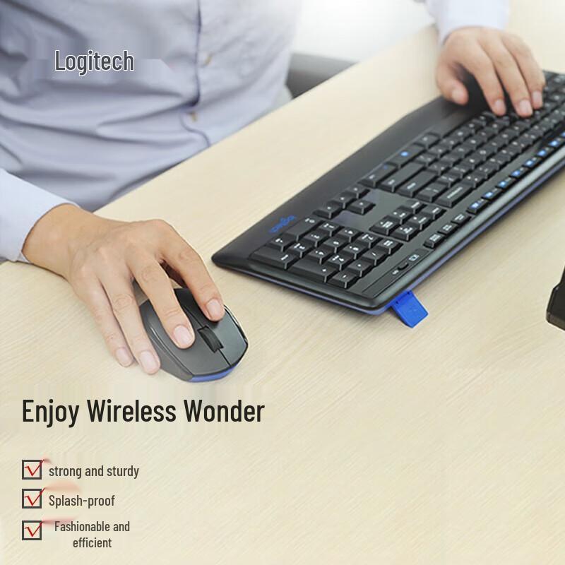 

Logitech MK345/MK346p Full-Size Wireless Keyboard Mouse Combo