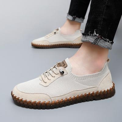 Calçado de Malha Masculino de Verão Costura Tênis Casuais Mocassins Leves Sapatos Outdoor Antiderrapantes Sapatilhas Masculinas