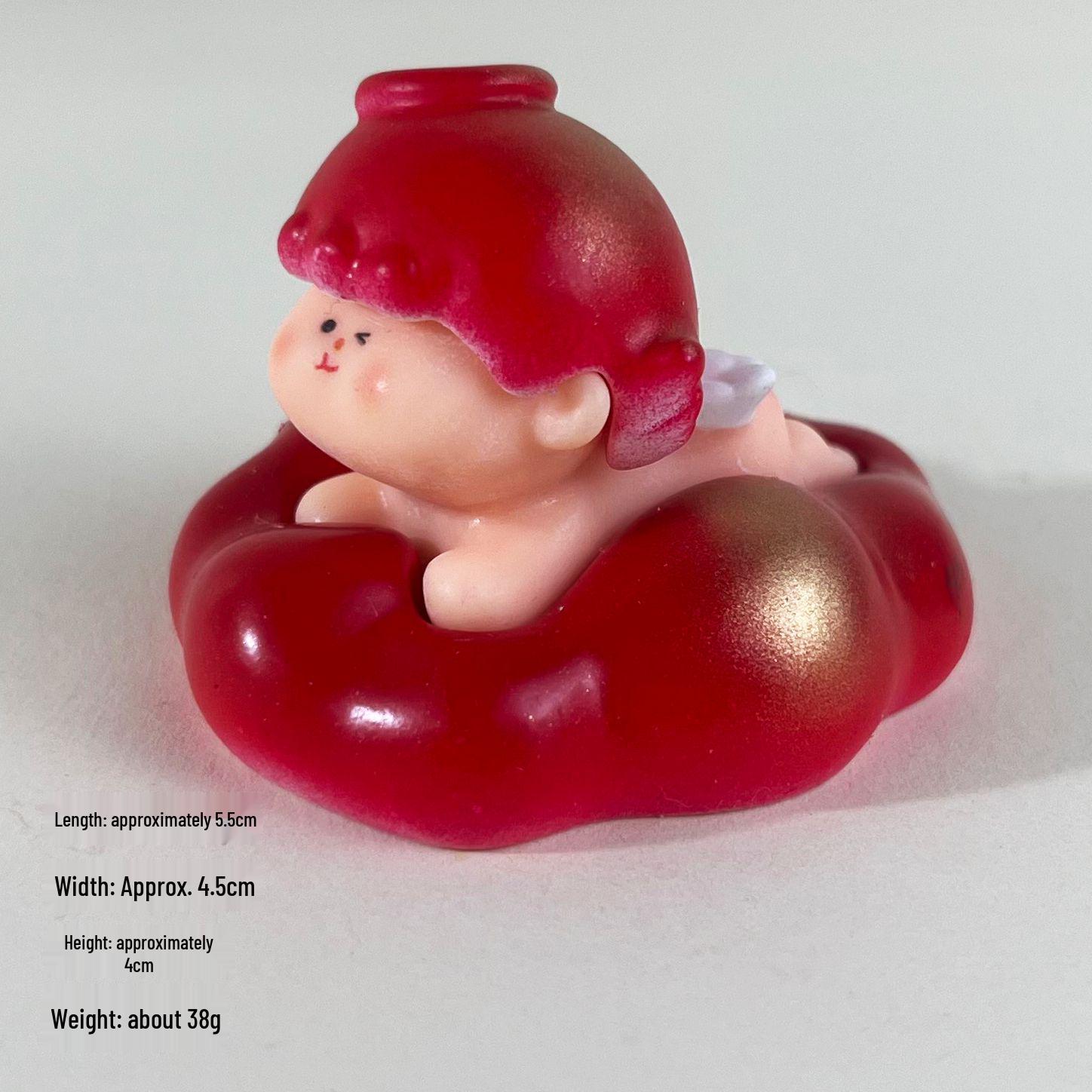 

Lilith Cartoon Cloud Angel Baby Figure: Trendy Resin Desktop Ornament Doll for Decompression червоний