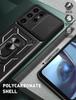Armor Schokbestendige Hoes Voor Samsung Galaxy S24 UITRA Auto Magnetische Houder Ring Stand Camera Beschermer Galaxy S24 UItra Cover