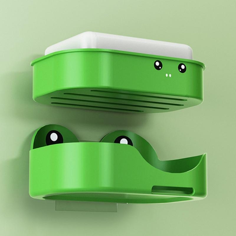 Süße Frösche Seifenschale Dekorative Badezimmer-Seifenhalter mit Ablaufloch, um Seife trocken und sauber zu halten