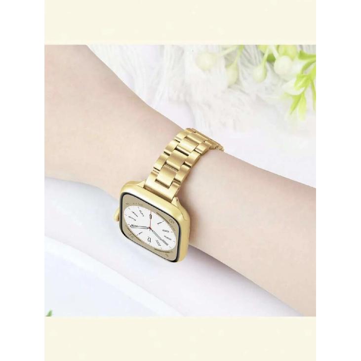 Stainless steel Link bracelet For Apple Watch band Series 8/7/6/10/9 40mm 41mm 38mm 42mm 44mm 45mm 46mm Strap