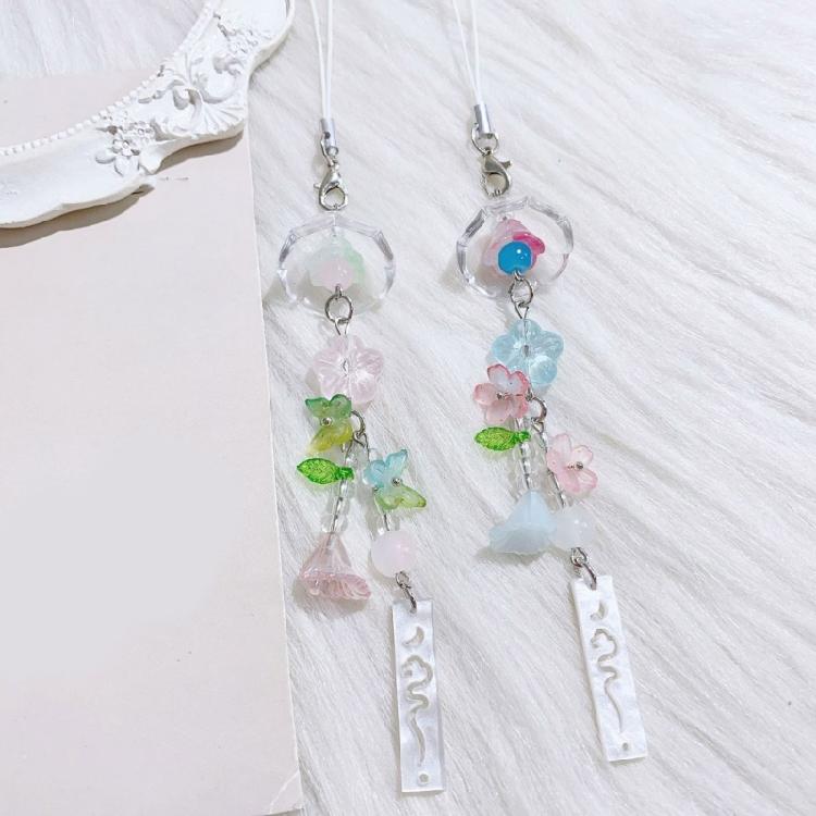 Handmade Resin Jellyfish Beaded Keychain Wind Chime Inspired Phone Strap Lightweight Stylish For Travel Photography