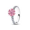 Luxury Original 925 Silver Heart Bow Pearl Flower Four Leaf Clover Ring fit Women's Fine Jewelry Valentine's Day Gifts