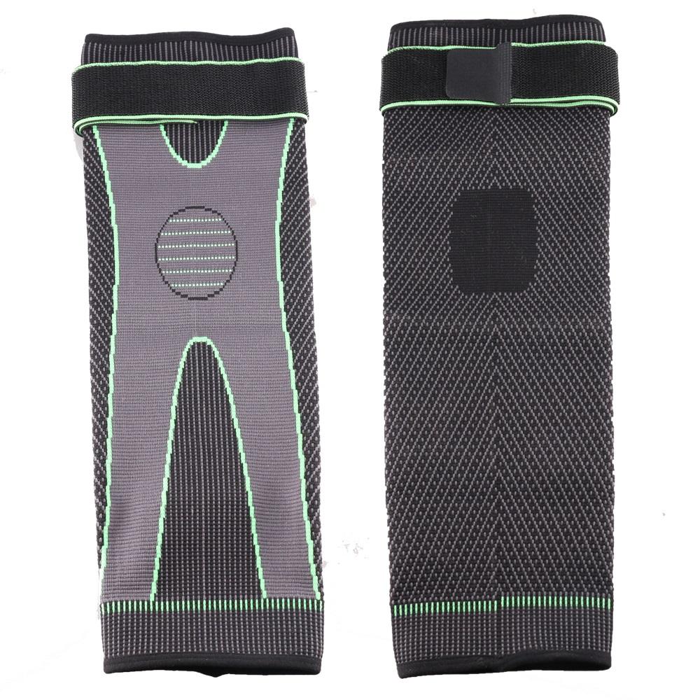 

Classic Black And Green Knitted Adjustable Knee Brace Elastic Nylon Knee Support Compression Sleeve Pads