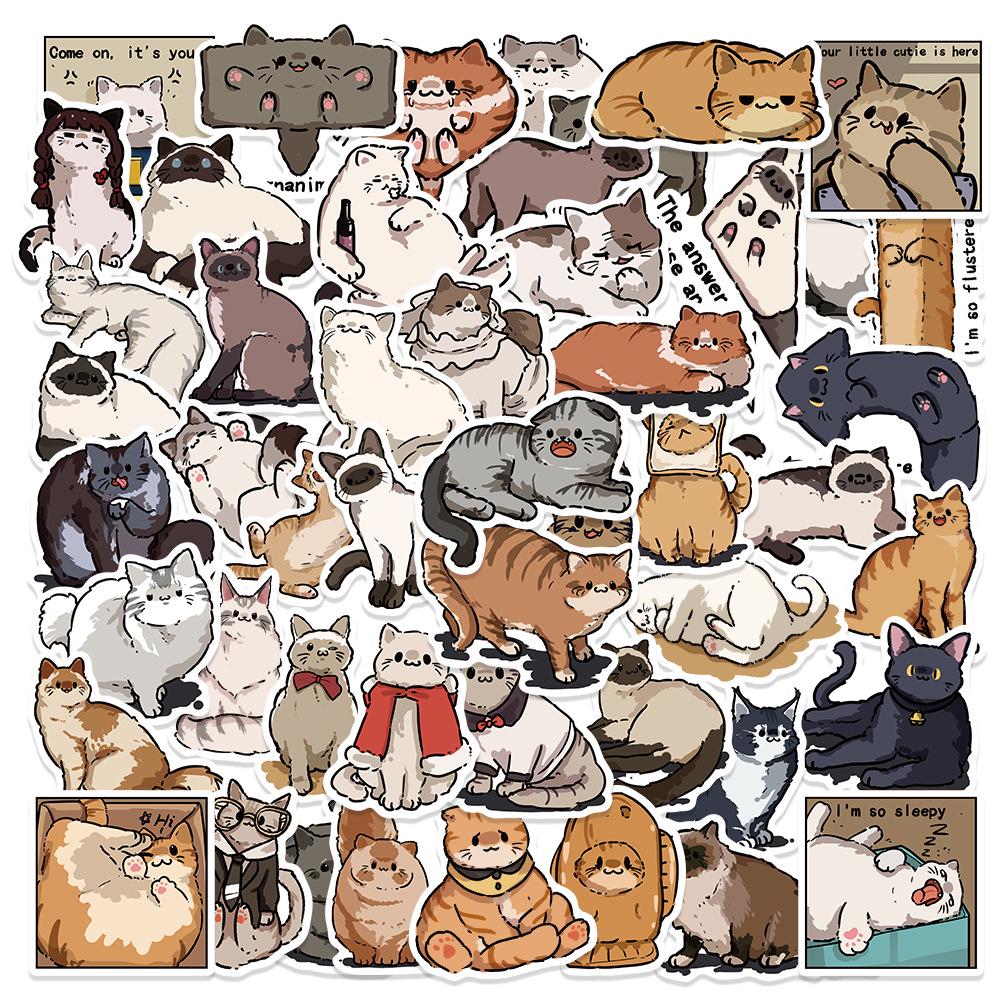 

Adorable Kitten & Puppy Stickers: Creative, Waterproof Decals for Notebooks, Bottles, Phones, Skateboards, and Journals.