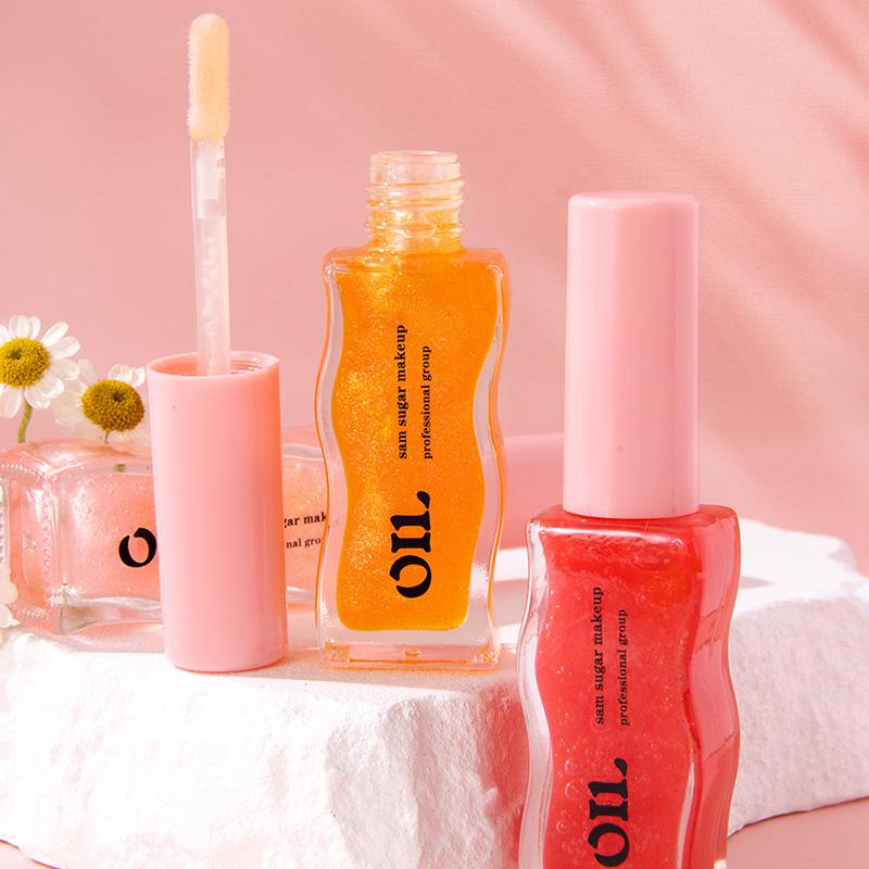 Wasser Licht Honig Essenz Lippenöl Lang anhaltend Feuchtigkeitsspendend Fruchtig Schimmer Gelee Reduziert Lippenfältchen Flüssiger Lipgloss Make-up
