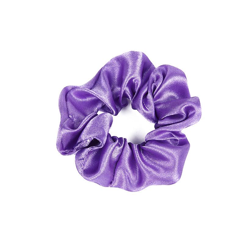 Flauschiger Satin-Haargummi: Einfarbiger, nicht-schädigender Spitzenkopfschmuck für Frauen