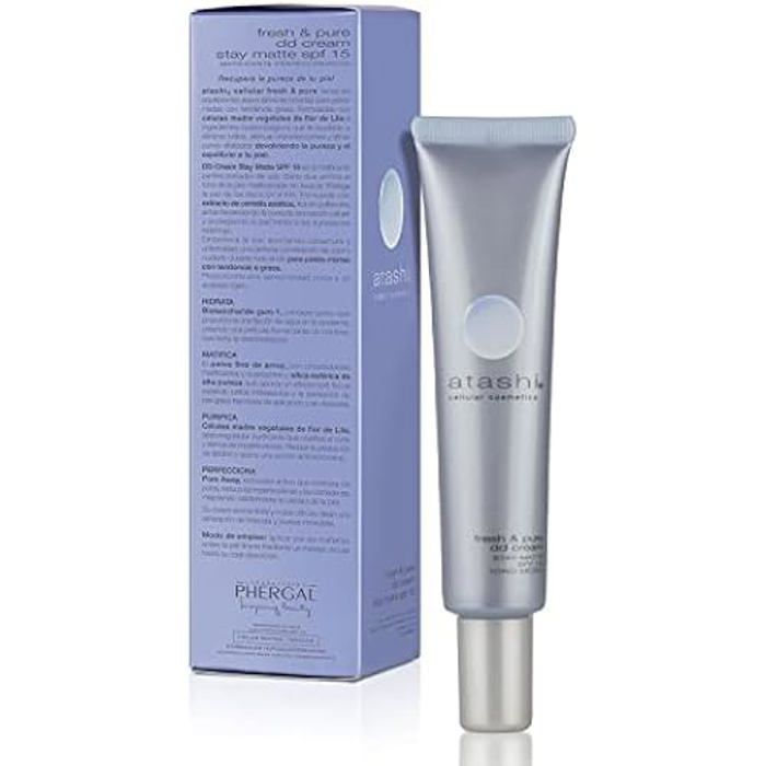 Crème Hydratante Matifiante - ATASHI - DD Crème Stay Matte - SPF 15 - 50 Ml - Peaux Mixtes À Grasses