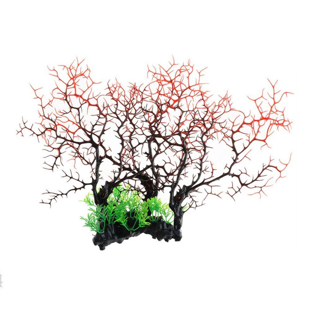 

Красочное подводное украшение TPC Аквариум Симуляция Дерево Креативное искусственное коралловое дерево Аквариум красный/чёрный