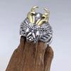 Adjustable Open Ring Men Women Sterling Dragon Snake Design Vintage Geometric Band Retro Style Jewelry
