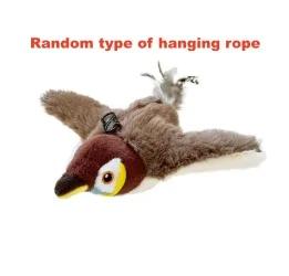 

Electric Flapping Bird Cat Toy USB Rechargeable Chirping Sparrow Plush Interactive Toy with Catnip коричневый