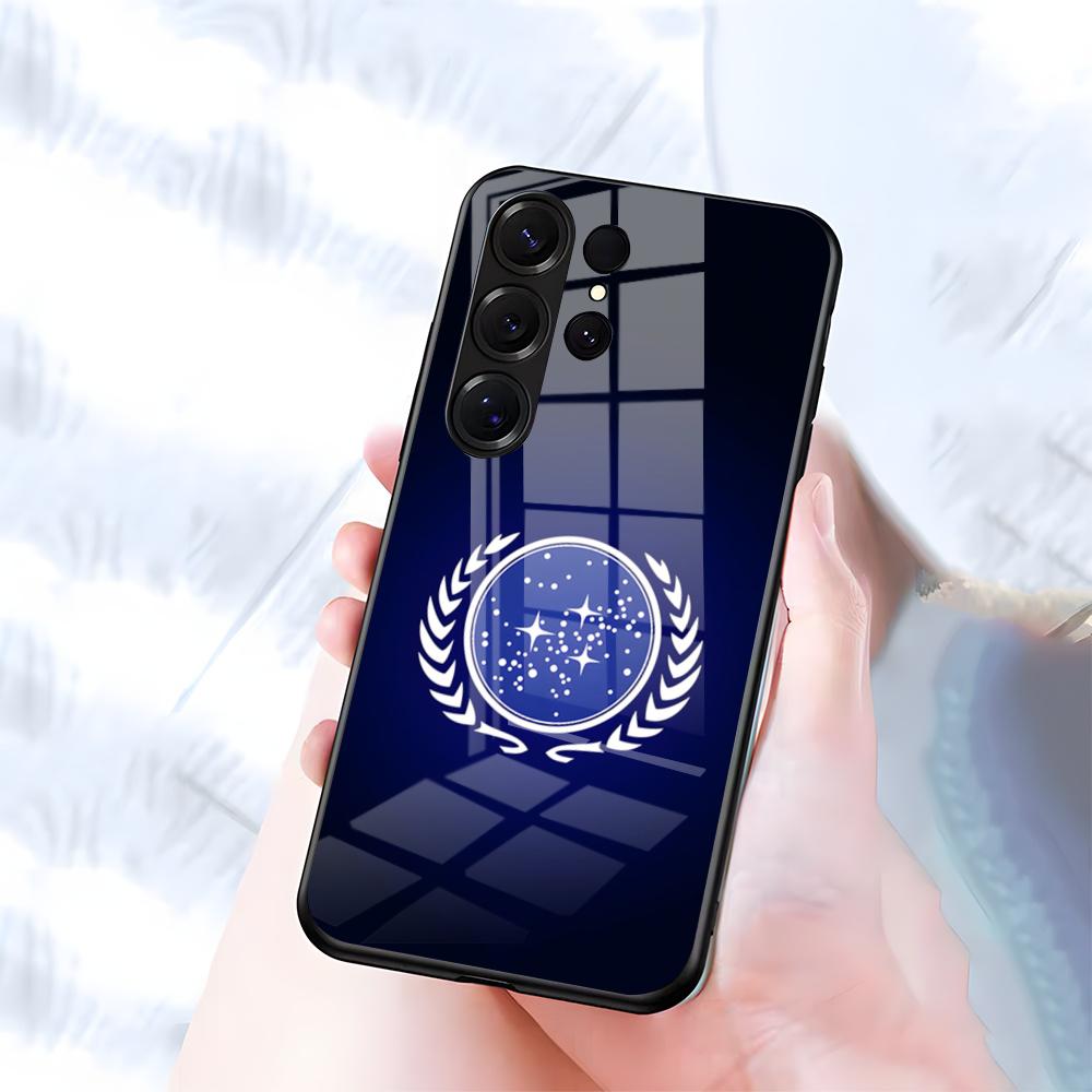 

S-Star T-Trek Phone Case For Samsung S26 S25 S24 FE S23 S22 S21 Plus S20 Ultra Note20Ultra Black Glass Cover Galaxy S20