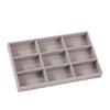 Velvet Jewelry Box with Drawer: Grey Multifunctional Tray for Necklaces & Rings