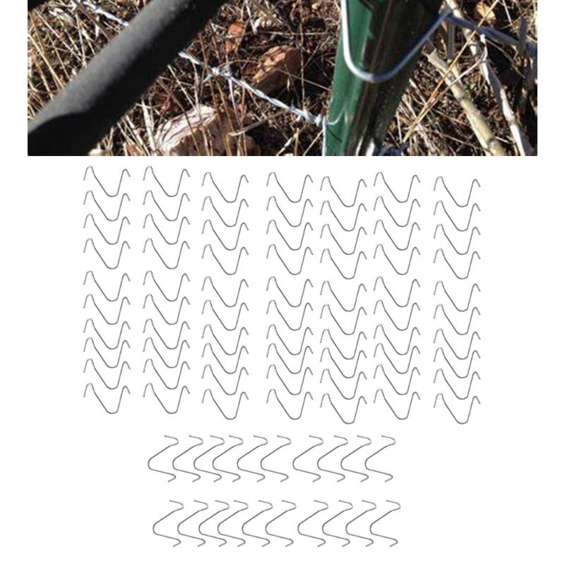 Heavy Duty Galvanized Steel Clip Fence Installation Tool Convenient Fence Wire Clip Metal Wire Tie set for Fencing