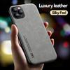 Luxury Leather Case For iPhone 15 14 13 12 11 Pro Max Mini XR XS Max 8 7 15 Plus SE 2020 Cover With Metal Plate Support Car Hold