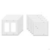 5 Count Duplex Outlet Plates, Modern Switch Covers for Household And Hotel Use