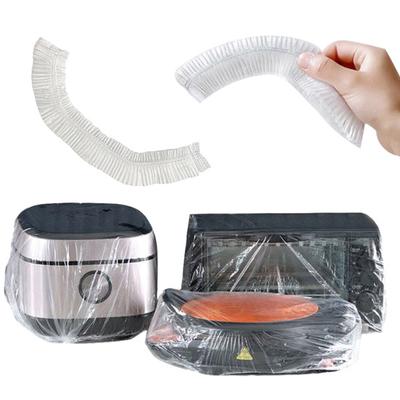 30 Stück Staubschutz für Haushaltsgeräte, durchsichtig, verdicktes PE-Gummiband, Einweg-Küche, Mikrowelle, Druck, Elektroherd, Mixer, Toaster, Staub