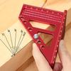 Woodworking Square Protractor Aluminum Alloy Miter Triangle Ruler High Precision Layout Measuring Tool For Engineer Carpenter