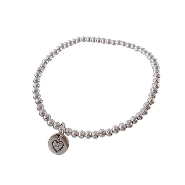 Korean Style Geometric Peach Heart Bracelet