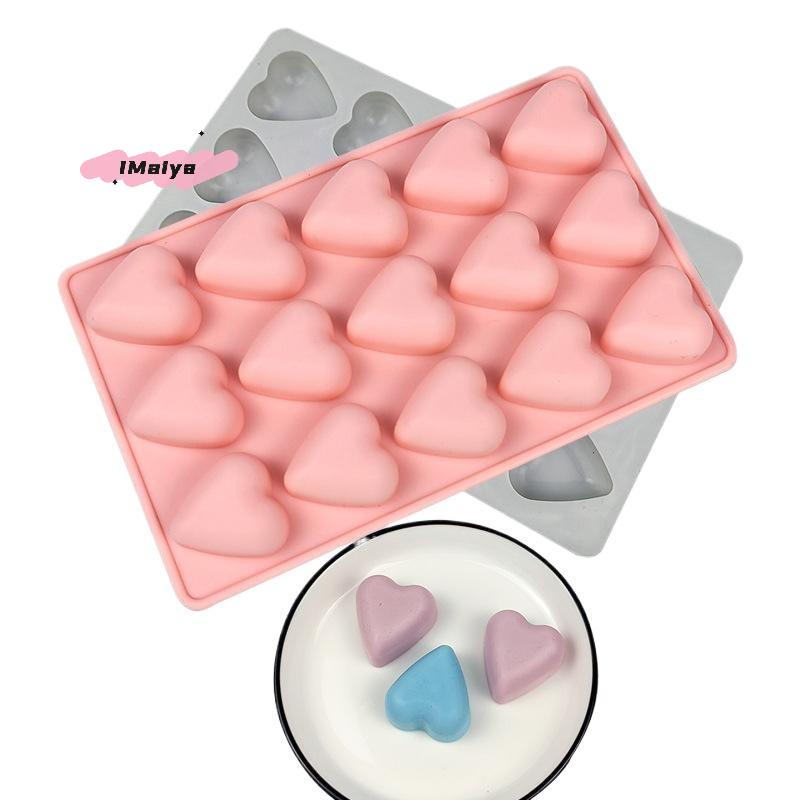 M-15 Cavities Heart Shape Silicone Baking Mold DIY Heart Chocolate Ice Making Mould Cake ToolDecor Valentine's Day Gift